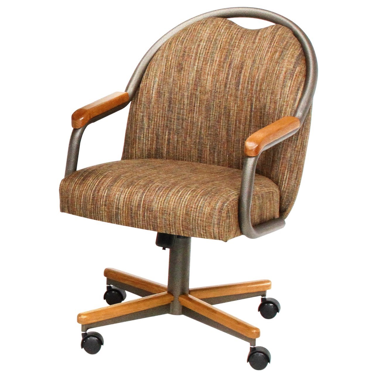 Chromcraft Custom Dining CM188MZ+C855MZ Dining Chair with Casters and